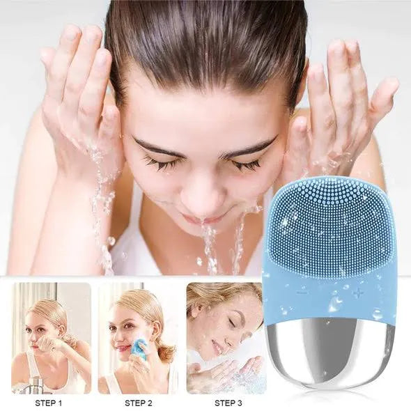 Veleka Sonic Facial Cleansing Brush – Waterproof Silicone Skin Cleaner